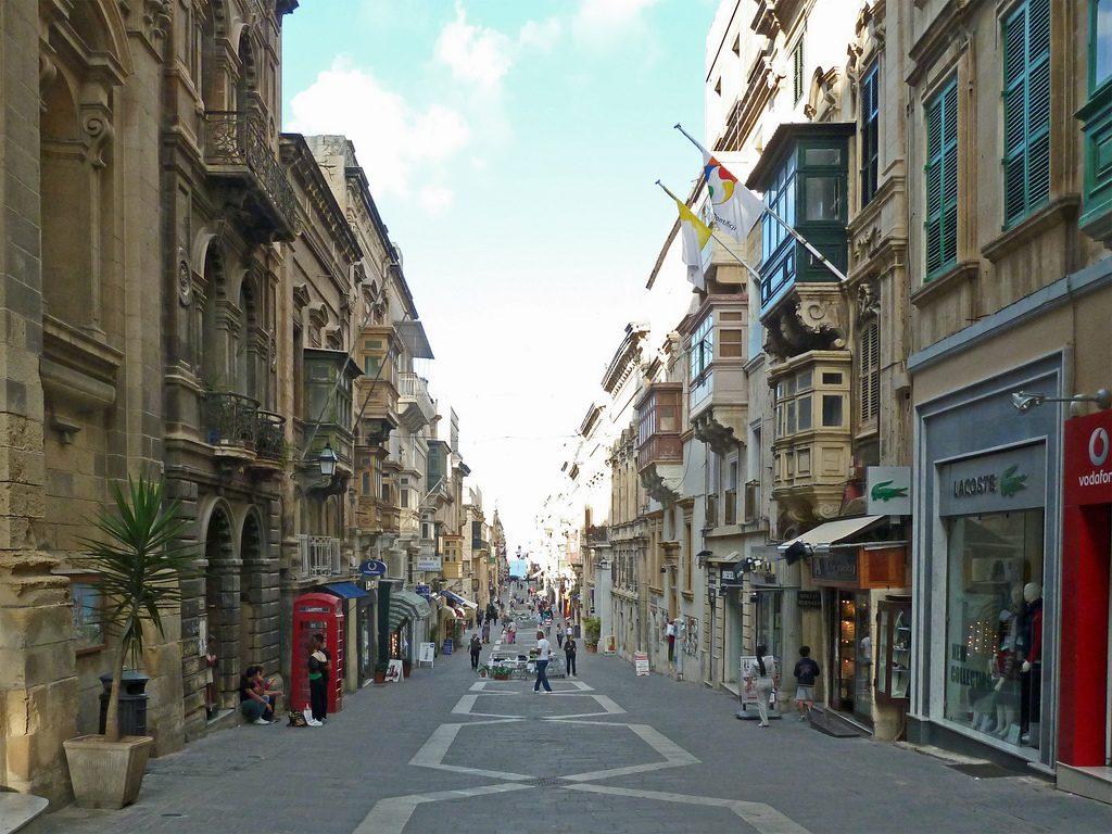 Đường Merchants Malta thủ đô Valletta