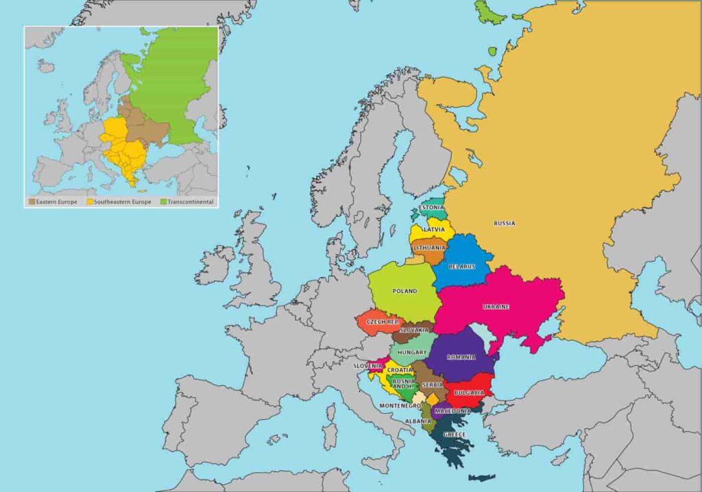 Đông Âu gồm những nước nào