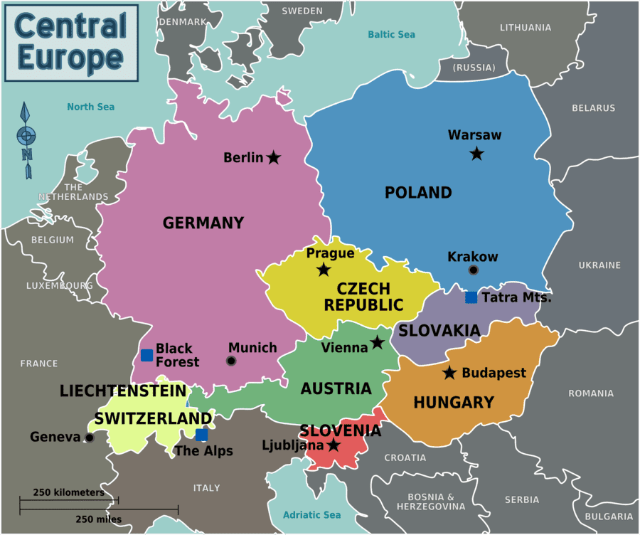 Trung Âu gồm những nước nào
